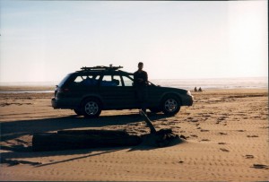 Bart and the Subaru relax at the beach