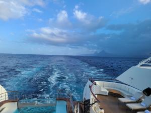 St Lucia in the distance