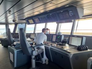 The bridge of the Le Champlain