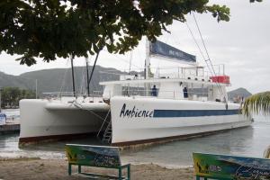 The boat the snorkelers went on
