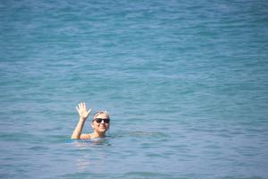 Marion enjoys the water