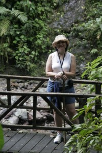 Marion enjoys the hike