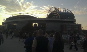 Miller Park (Brewers) at sunset