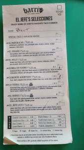 Bart's taco order
