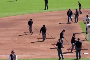 Dragging the infield