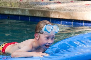 Pierson enjoys a swim