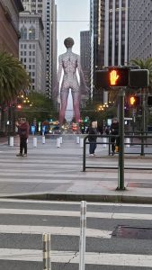 Naked woman statue
