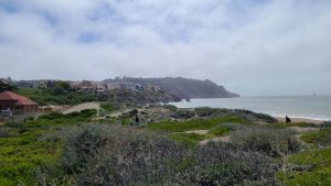 Along the coastal trail (we started from the top of the hill in the background)