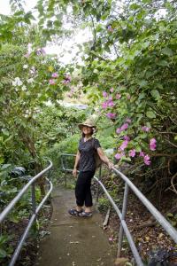 Marion explores the garden
