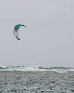 Kiteboarder at Anini Beach