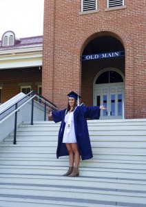 Katie in front of Old Main