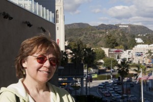 Marion and the Hollywood sign 