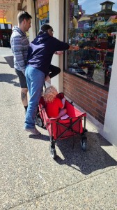 Stopping to look at cars